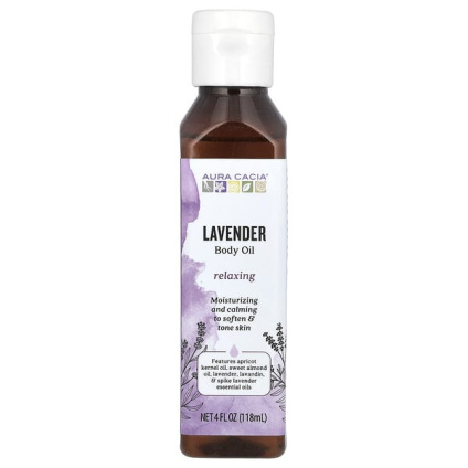 Aura Cacia, Масло для тела, лаванда, 118 мл (4 жидк. унц.)