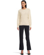 On the Dot - Long Sleeve Crew Neck Sweater with Fuzzy Dots