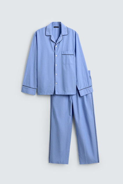 Zara Пижамный КОМПЛЕКТ С КОНТРАСТНОЙ ОТДЕЛКОЙ 495688968-400-3