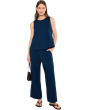 Garment Dyed Terry Wide Ankle Pants