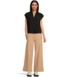 Petite Felted Wool Jersey Full Wide Pants