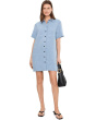 Relaxed Mini Shirtdress in 100% Linen