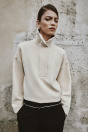 Zara Толстовка среднего бежевого ЦВЕТА С ВЫСОКИМ ВОРОТНИКОМ-ПЕРЕМЫЧКОЙ
