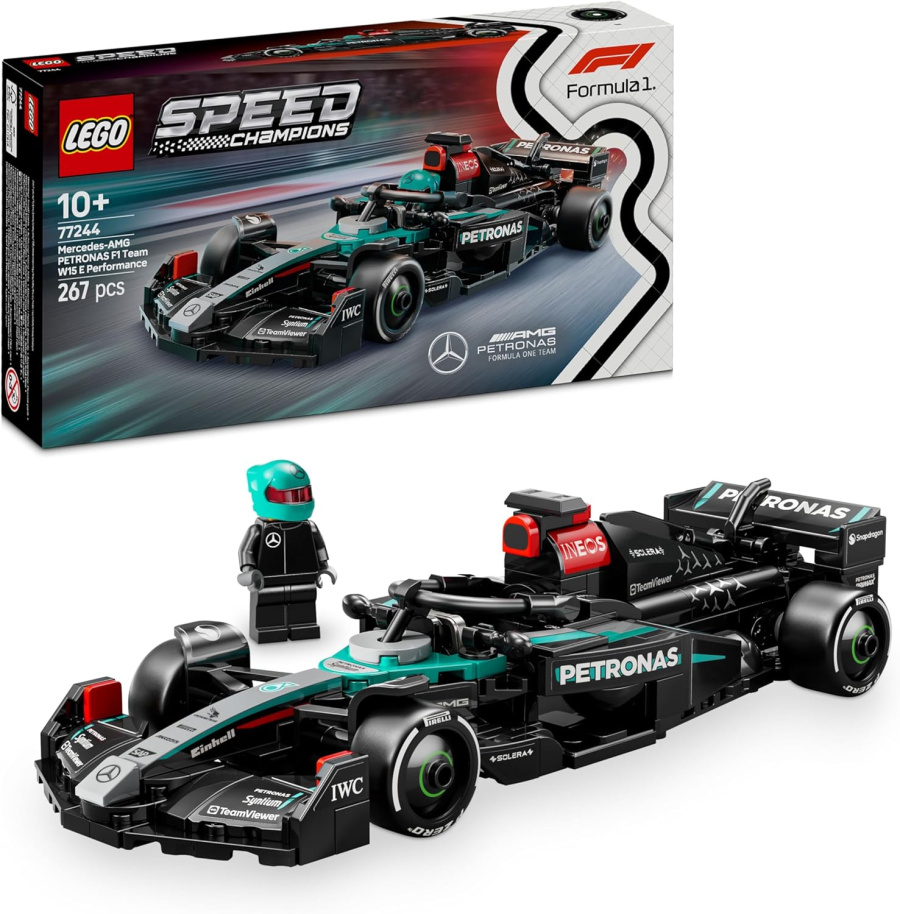 LEGO гоночный автомобиль Mercedes-AMG F1 W15 с минифигуркой Formula 1