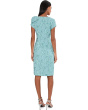 Jacquard Bow Shoulder Midi Dress