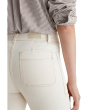 Lila Utility Mid-Rise Straight Jeans in White Oat