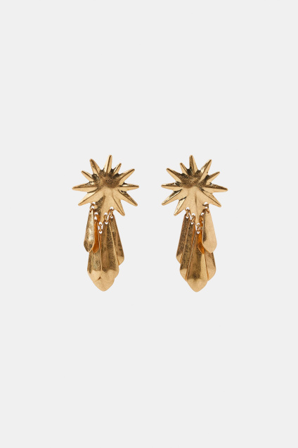 Zara МЕТАЛЛИЧЕСКИЕ СЕРЬГИ СОЛНЦЕ С ОБОРКАМИ 537105869-303-3