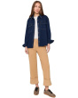 Channing-Button Front Shirt Long Sleeve with Contrast Thread
