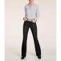 Designer-Bluse m. Perlen, grau