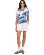 Striped Stretch Cotton Boatneck Tee