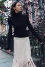 Zara Однотонная футболка из вискозной смеси черного цвета