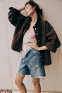 Zara Z1975 джинсовая куртка коричневого цвета
