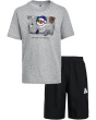adidas Kids Комплект из плетеных шортиков с рисунком "Вересковая футболка" (для малышей)
