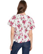 Puff Sleeve Shirred Crew Neck Top