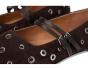 The Greta Double-Strap Ballet Flat in Eyelet-Embellished Leather