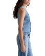 Teagan Fitted Denim Vest in Helios