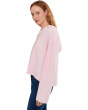 Textured Cotton Long Sleeve Shirttail Hoodie Sweatshirt