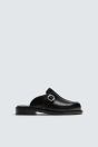 Zara КОЖАНЫЕ ПАНТАЛОНЫ С ПРЯЖКОЙ 495684573-800-39