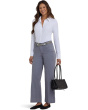 Teresa Wide Leg 3" Hem Ankle Jeans in Shadow Blue