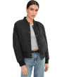 Diamond Quilted Sherpa Lined Bomber
