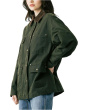 Catching A Break Coated Barn Jacket With Corduroy Collar Detail