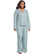 Plus Size Novelty Print Long Sleeve Girlfriend Pajama Set