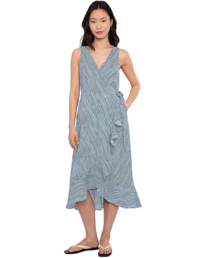 Coastal Shores Wrap Midi Dress