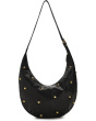 The Essential Curve Shoulder Bag in Studded Suede