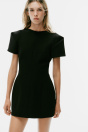 Zara Мини-ПЛАТЬЕ С ДЕКОРАТИВНЫМИ СКЛАДКАМИ черного цвета