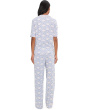 Elbow Sleeve Notch Collar Girlfriend PJ Set