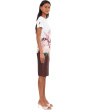 Short Sleeve Floral Scuba Sheath