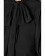 Short Sleeve Tie Neck Bow Knit Top