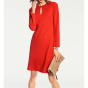 Designer-Jerseykleid m. Cut-Out, rot