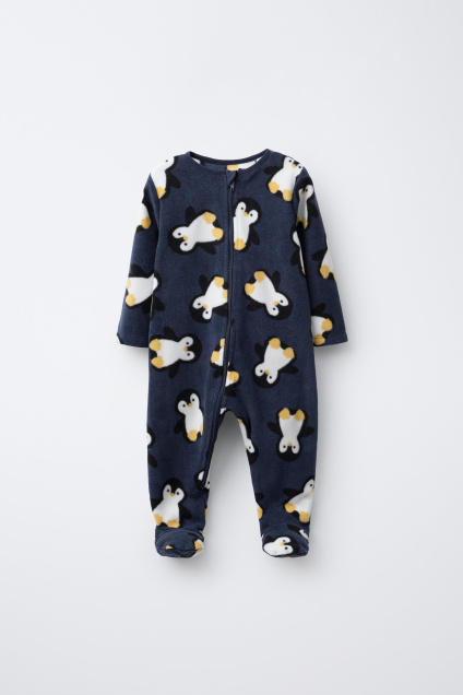 Zara ФЛИСОВЫЙ КОМБИНЕЗОН С ЖИВОТНЫМИ 503412611-400-3