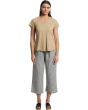V-Neck Tee with Curved Hem