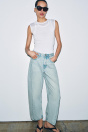 Zara ДЖИНСЫ ZW COLLECTION С РАССЛАБЛЕННЫМ ПОЯСОМ ДО ЩИКОЛОТКИ СРЕДНЕЙ ВЫСОТЫ 541365288-406-32