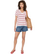 Short Sleeve V-Neck Knit Tee