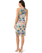 Embroidered Column Midi Dress