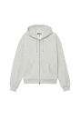 Zara УКОРОЧЕННАЯ ТОЛСТОВКА С КАПЮШОНОМ И ЗАСТЕЖКОЙ-МОЛНИЕЙ серого цвета в мелкую полоску