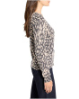 Petite Wild Dot Buttoned Up Pullover Sweater