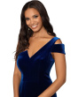 Long One Shoulder Velvet Gown