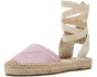 Seersucker Lauren Lace-up Espadrille