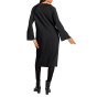 Jerseykleid mit weitem Stehkragen, schwarz