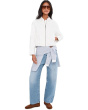 Dylan-Zip Front Jacket with Pleat Detail