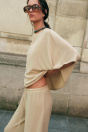 Zara ТОП С КОРОТКИМИ РУКАВАМИ ИЗ ТЕКСТУРИРОВАННОЙ ТКАНИ светло-бежевого ЦВЕТА