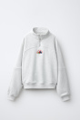 Zara ТОЛСТОВКА С ВЫШИТЫМ ЛОГОТИПОМ FRUIT OF THE LOOM серого цвета