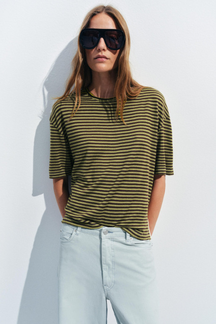 Zara ФУТБОЛКА В ПОЛОСКУ 520410586-054-2