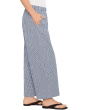 Organic Cotton Pucker Check Ankle Wide Pants