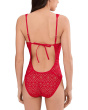 Classic Color Play Crochet Plunge One-Piece