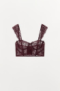 Zara Бюстгальтер на КОСТОЧКАХ С КРУЖЕВОМ 495684350-700-33